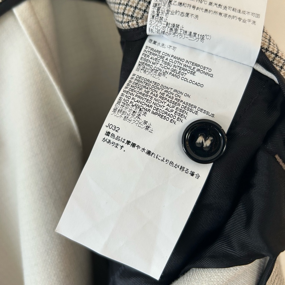 MAISON MARGIELA MM6 Micro Plaid Straight Cut Trousers | Size 46 | Made in Italy - Picture 10 of 12
